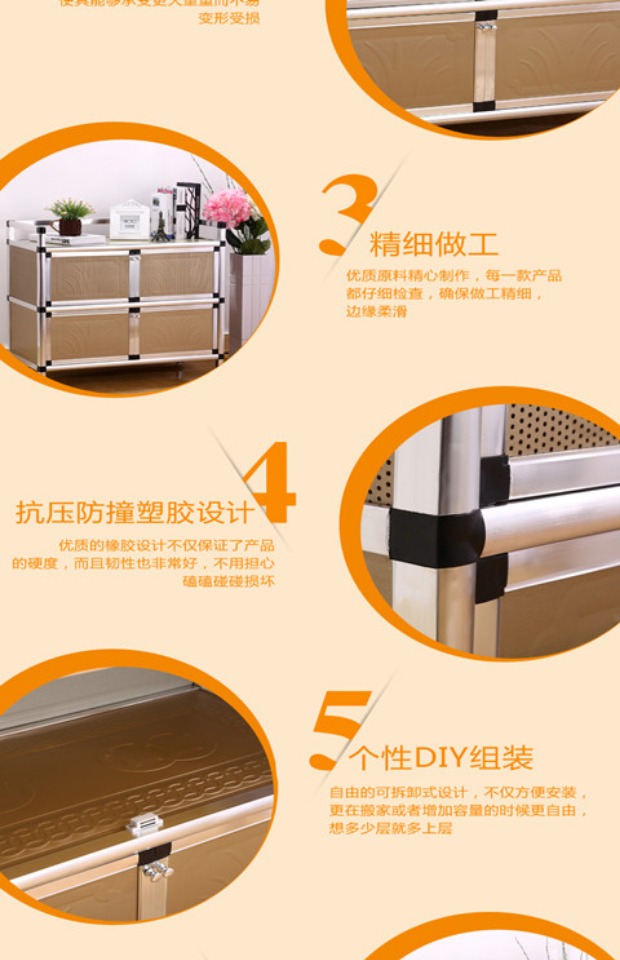 Đặt tủ bếp nhà tủ tủ lưu trữ tủ tủ khóa đơn giản tủ bữa ăn phụ lắp ráp nền kinh tế đa năng - Buồng tủ giầy