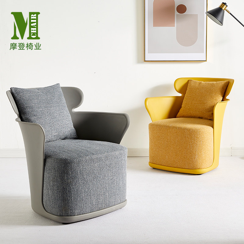 ins Nordic single sofa chair fabric leisure backrest living room balcony modern minimalist homestay lazy stool negotiation