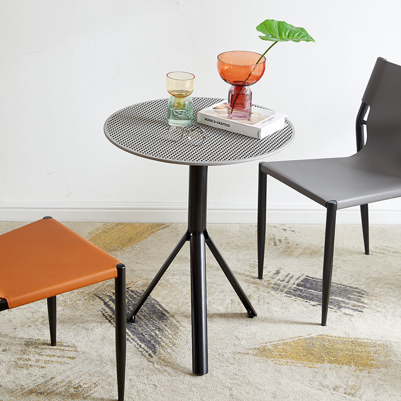 Nordic small round table foldable dining room home minimalist creative designer outdoor coffee table balcony garden coffee table