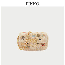 High PINKO swallows bag 20 autumn and winter new mini plush badge chain bag crossbody womens bag