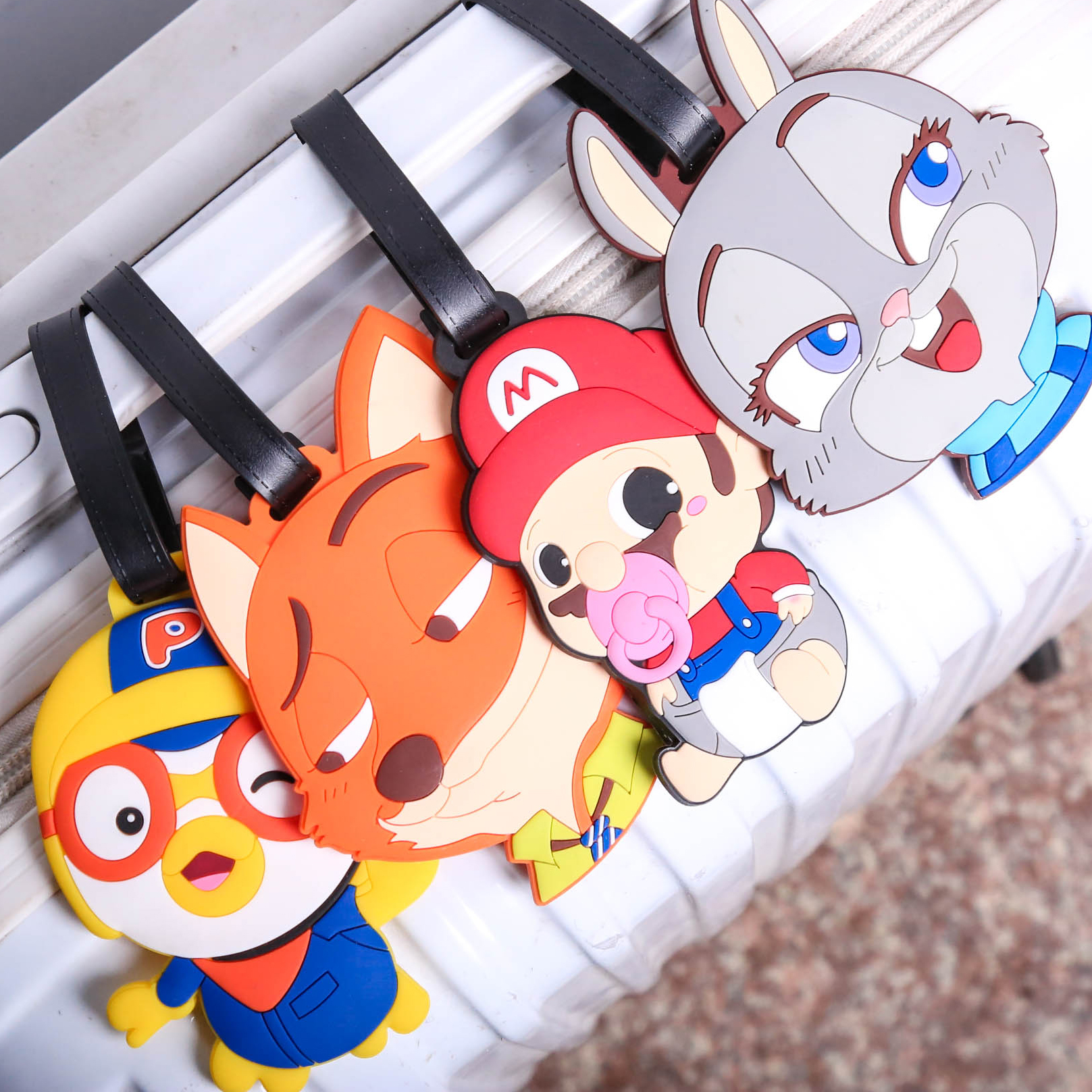 Travel Boarding Pass Suitcase Cartoon Creative Silicone Luggage Tag Listing Tag Checking Tag Travel Supplies