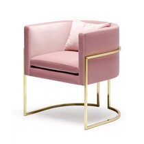 Golden single chair designer casual chair modern single sofa chair iron art sales department negotiation chair Nordic makeup chair