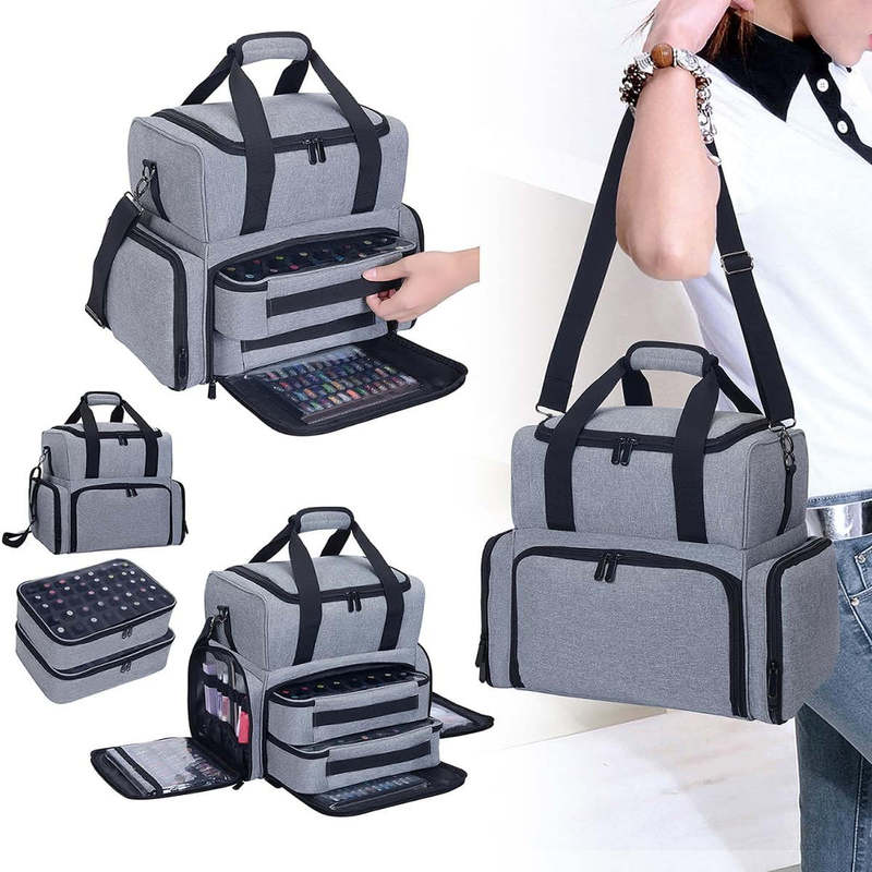 Portable Multi-Layer Storage Box for Nail Technicians, Popular Nail Lamp Tool Box, Nail Polish and Essential Oil Handbag