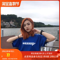 WASSUP19SS summer basic 5-color logoT mens crew neck printing solid color half sleeve cotton base shirt short sleeve