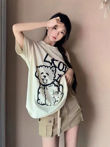 Весенняя летняя футболка с коротким рукавом для влюбленных, круглый воротник