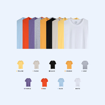 LKSTORE solid color wild short-sleeved T-shirt loose multi-color short-sleeved men and women lovers with the same solid color base shirt