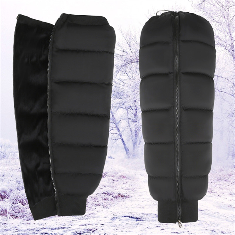 Outdoor winter electric vehicle windshield plus fleece warm leg guard cover men's and women's windproof thickened waterproof protector riding knee pads