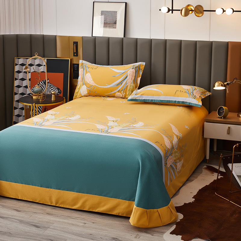 Thickened pure cotton brushed bed sheet single piece cotton bed sheet dormitory three 4 piece set autumn and winter quilt sheet 1 8 meters bed sheet