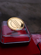 Happiness Life Insurance Division Badge Oval Golden Brooch Chest Card Customized to be full 99