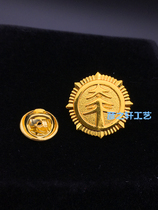 Gold China Taiping Life Insurance Company Emblem Diamond Club Sun shape badge Number plate custom made