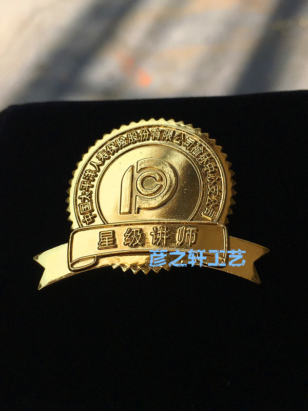 Pacific Insurance Division Badge Star Lecturer Chest Badge Brooch Customize to be full 99
