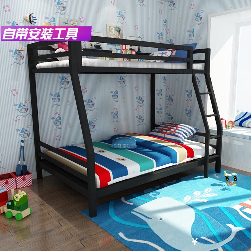 Iron Bed Frame Up And Down Bunk Bed Children Bed Adults High And Low Primary And Secondary Bed Brief Mother Bed Two-floor Bed Adult Two Floors
