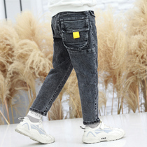 Boys spring and autumn pants 2021 new childrens jeans Boys autumn casual middle and large childrens spring trousers tide
