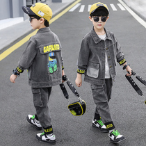 Boy Clothing Boy Cowboy Suit 2022 New Spring Autumn Children Handsome Boy Kids Leisure Two Sets of Child Leisure