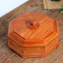 Burmese rosewood fruit plate living room creative melon seeds and nuts box dried fruit plate separated with cover Chinese solid wood candy plate
