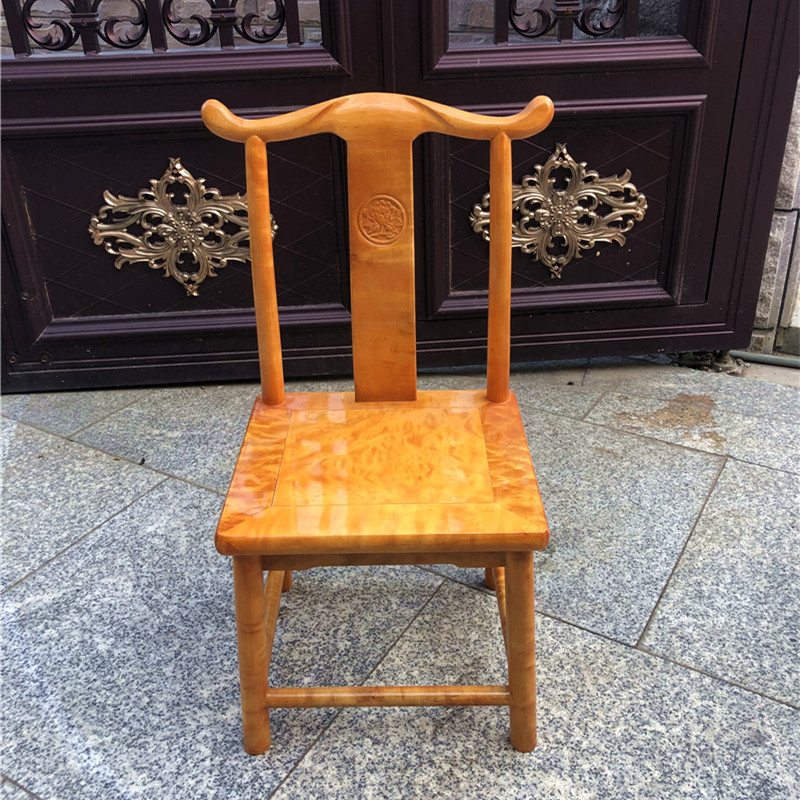 Golden Phoebe Back Chair Mahogany Small Chair Children's Small Stool Official Hat Chair School Desk Chinese Style Solid Wood Chair Furniture