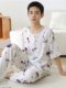 睡衣男士夏季棉绸短袖长裤夏季绵绸薄款大码学生青少年家居服套装