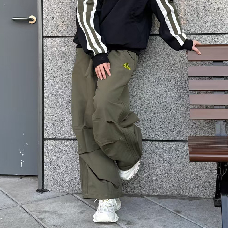 Adidas/Gali Same Style Paratrooper Straight-Leg Loose Elastic Waist Cargo Pants Jd5416