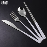 Серебряное [нож+вилка+ложка+палочки для еды] Четырехпа