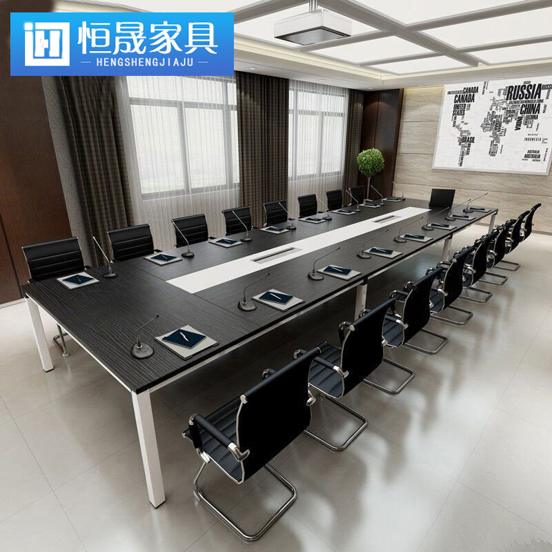 Office desk and chair combined staff training table Rolling table long tables steel wood meeting table and negotiating table