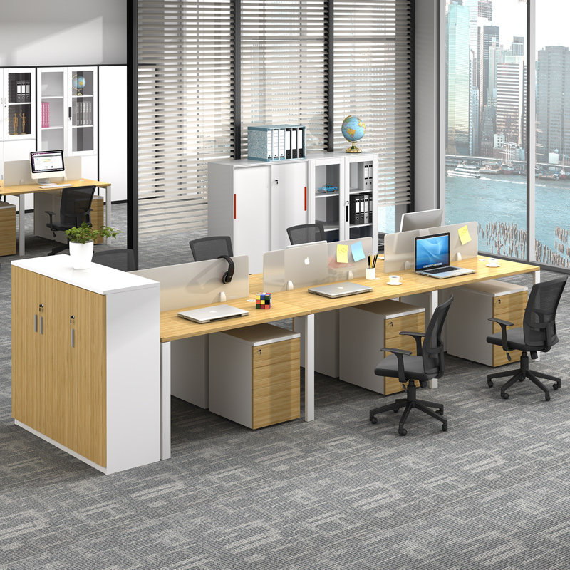 Guangzhou office desk and chair combination simple modern computer desk staff position 2 4 6 people partition card seat screen position