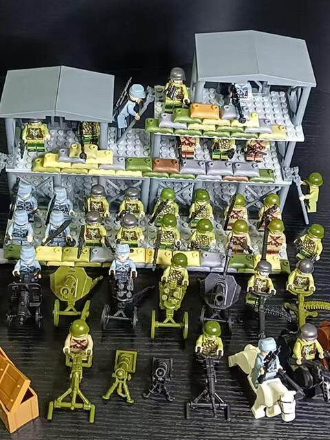 World War Ii Scenes, War Ruins, North African Battlefield, Bunkers, Air-Raid Shelters, Trenches, German Army, Assembled Building Blocks, Educational Toys