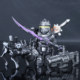 Level 7 Set of Pubg Mobile Metro Royale Power Mecha Building Blocks, Minifigures, Nunchaku, Big Sword, Building Block Assembly Toys