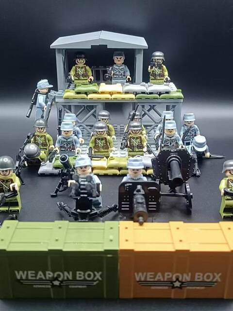 World War Ii Scenes, War Ruins, North African Battlefield, Bunkers, Air-Raid Shelters, Trenches, German Army, Assembled Building Blocks, Educational Toys