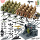 Military Heavy-Duty Ghost Special Forces Building Blocks Minifigure Whistle Tower Anti-Aircraft Cannon Desert Base Battleland Zombie Assembly Toy
