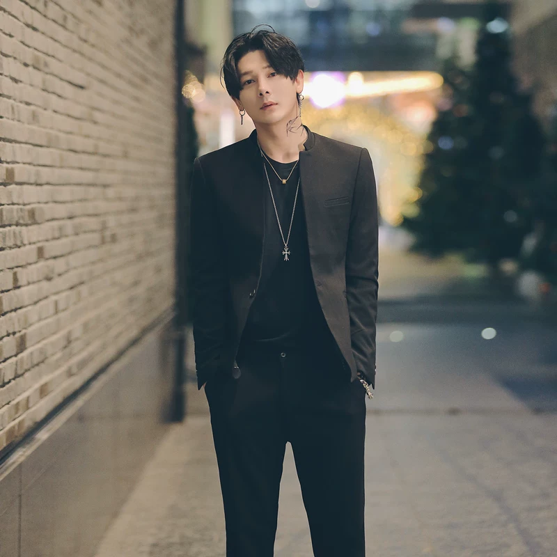 Summer thin suit, set, high-quality style, slim fit