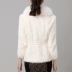 Quần áo thu đông 2018 phiên bản Hàn Quốc của áo khoác lông mới nữ lông thỏ ngắn đoạn lông cáo cổ áo giả lông mỏng áo khoác lông dáng dài Faux Fur