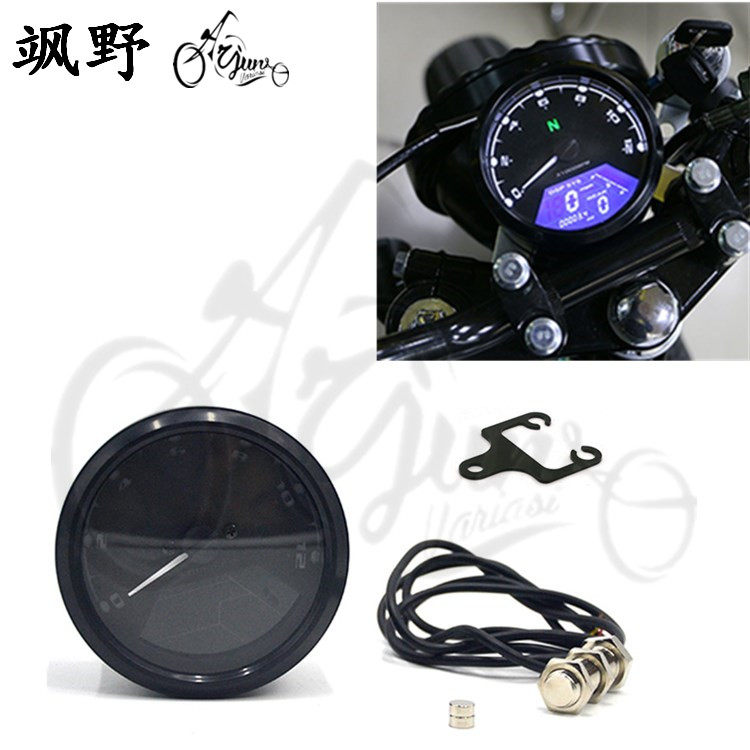 Motorcycle retro modification CG125 odometer speed oil meter baboon LCD led meter ranger retro modification
