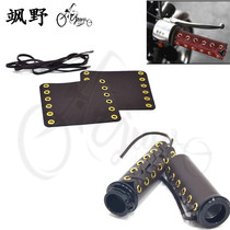 Motorcycle retrofit retro handlebar sleeve retrofit handlebar leather jacket Handlebar Leather Grip Leather Gripe Universal
