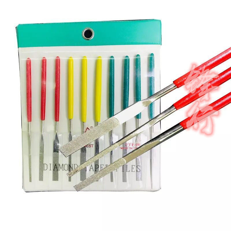 Hand with Xiaoping inclined file knife diamond flat inclined file knife PTF-10 suit diamond Xiaoping inclined 10 support