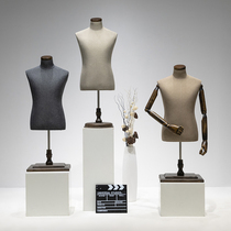 High-end clothing store plus size model props male half-length mannequin full body suit dress doll clothes display rack