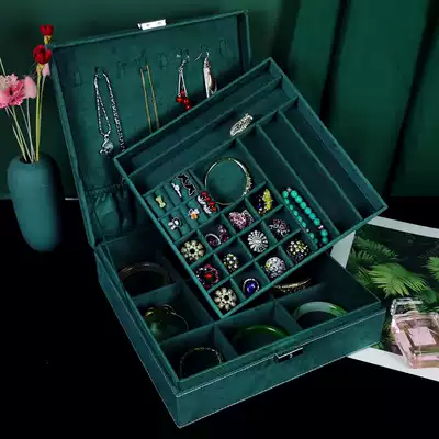 Earrings Ear Needle Necklace Storage Box Large Capacity Simple Jewelry Jewelry Box Ear Orchment Box Home