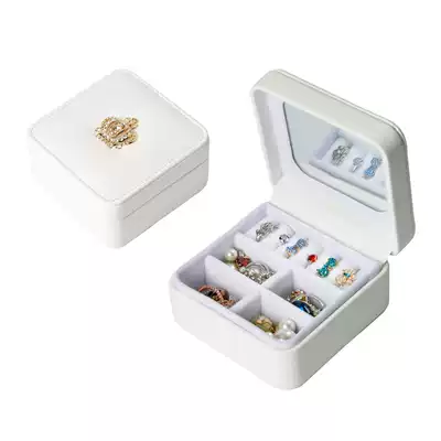 Korean princess portable jewelry box ear needle ring box jewelry storage box Japanese high-end birthday gift female