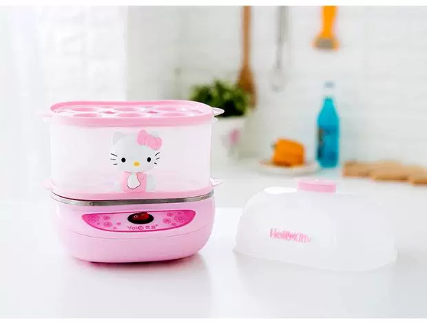 Dễ thương phim hoạt hình nhà bếp sáng tạo nồi hơi trứng đôi hấp trứng sữa trứng hấp bun hấp là linh hoạt đôi - Nồi trứng nồi hấp điện công nghiệp