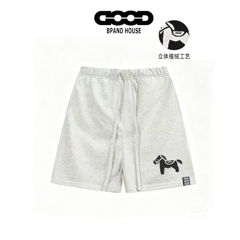 Summer Celebrity-Inspired Good Fleece Shorts for Men and Women, Loose American-Style Trendy Brand Pure Cotton Five-Point Sweatpants