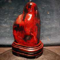 Natural Guilin chicken blood jade raw stone ornaments jade collection town house living room desk strange stone stone gift mountain type