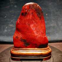 Natural Guilin chicken blood jade ornaments home office table living room decoration ornamental stone collection desktop decoration