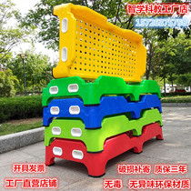 Kindergarten lunch bed plastic single foldable primary school students special custody lunch break bed early education childrens bed thickened