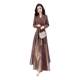 2023 autumn and winter new retro high-end casual fashion large size loose and thin temperament age-reducing long dress