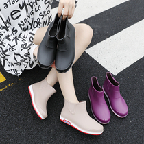 New Fashion Water Shoes Childrens Short Drum Adults Rain Shoes Women Add Suede Warm Waterproof Anti-Slip Thick Underwear Rubber Shoes
