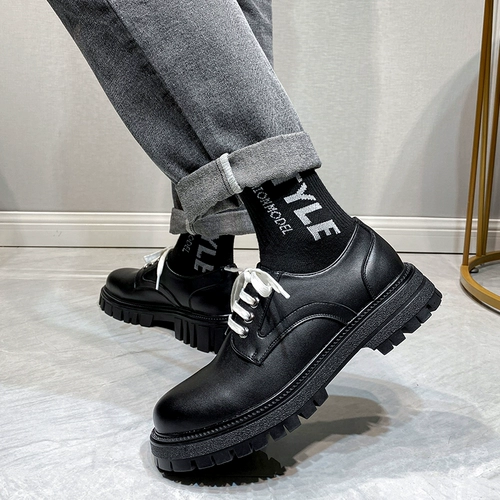 INS MARTIN SHOOSE Мужчина низкий британский британский ретро -ретро черный тамплиер различные высокие гонгинские кроссовки.