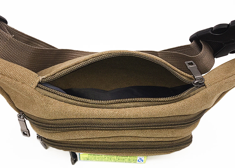 Eo túi unisex chuyển phát nhanh kinh doanh tiền mặt với ví vải công suất lớn nhiều lớp chống thể thao giá rẻ túi đeo hông the thao