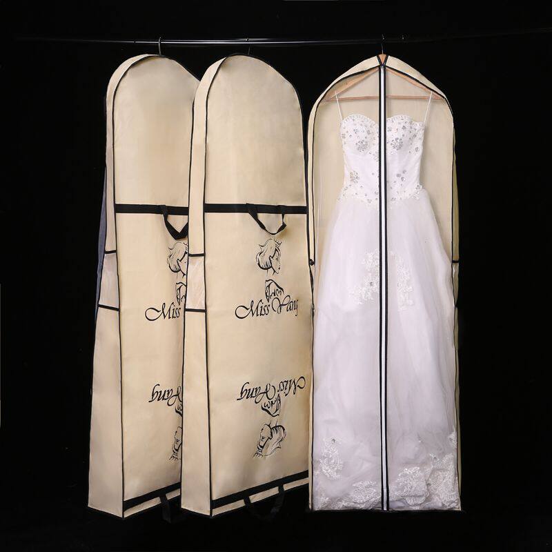 Folding portable dual-purpose storage bag thickened dress dust cover tailing wedding dust cover custom-made LOGO