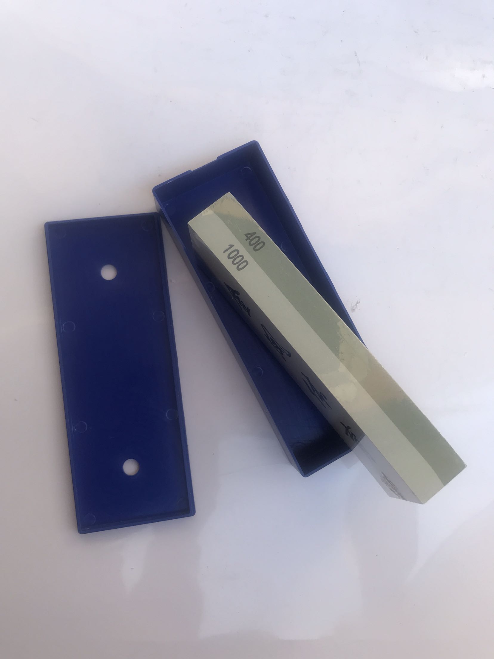 High-quality ice knife sharpening stone speed-skating knife double-sided oil stone fine grinding edge special grinding stone 400 1000 mesh