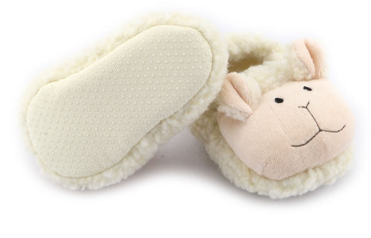 Pantoufles enfants en suède pour hiver - semelle coton - Ref 1010628 Image 18
