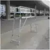 Dalian Huafeng custom aluminum alloy work ladder Horse stool workshop work table Folding platform ladder with guardrail engineering ladder